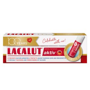 Lacalut Aktiv pasta 75 ml + balzam za usne u stiku gratis